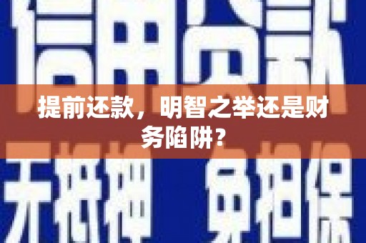 宁陵提前还款，明智之举还是财务陷阱？
