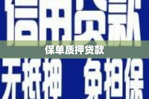 宁陵保单质押贷款
