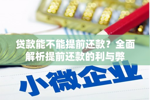 宁陵贷款能不能提前还款？全面解析提前还款的利与弊