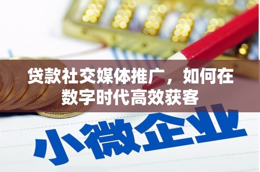 宁陵贷款社交媒体推广，如何在数字时代高效获客