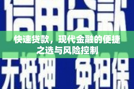 宁陵快速贷款，现代金融的便捷之选与风险控制