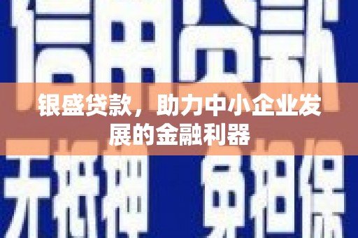 宁陵银盛贷款，助力中小企业发展的金融利器