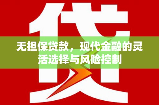 宁陵无担保贷款，现代金融的灵活选择与风险控制