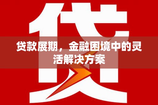宁陵贷款展期，金融困境中的灵活解决方案