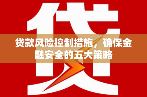 宁陵贷款风险控制措施，确保金融安全的五大策略