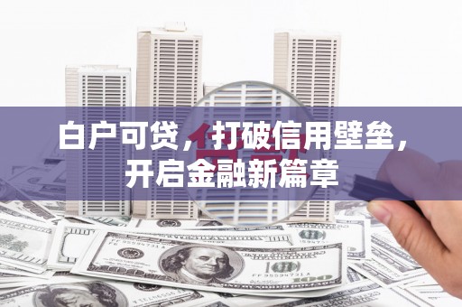 宁陵白户可贷，打破信用壁垒，开启金融新篇章