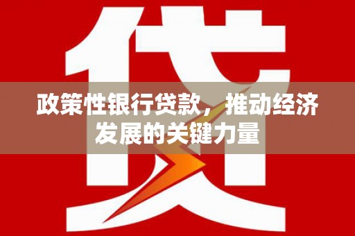 宁陵政策性银行贷款，推动经济发展的关键力量