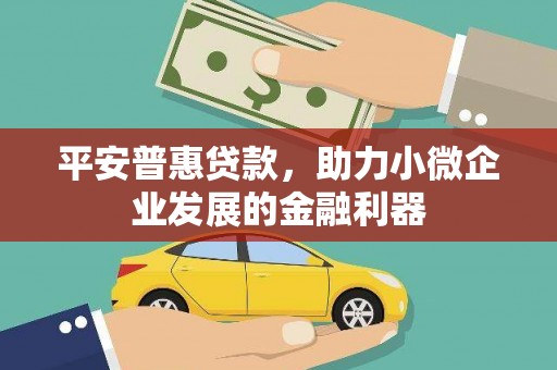 宁陵平安普惠贷款，助力小微企业发展的金融利器