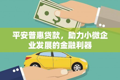 宁陵平安普惠贷款，助力小微企业发展的金融利器