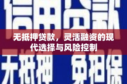 宁陵无抵押贷款，灵活融资的现代选择与风险控制