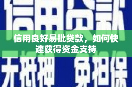 宁陵信用良好易批贷款，如何快速获得资金支持
