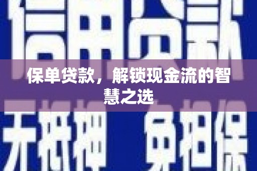 宁陵保单贷款，解锁现金流的智慧之选
