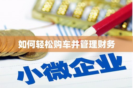 宁陵如何轻松购车并管理财务